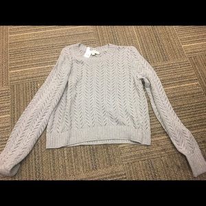 Gey crop sweater large loft